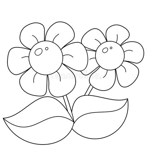 cartoon flower coloring page  printable flower coloring pages