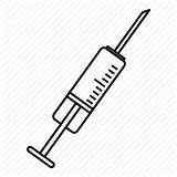 Needle Outline Injection Syringe Drawing Line Icon Medical Drawings Isolated Health Getdrawings sketch template