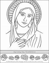 Coloring Crowning May Pages Kids Catholic Printable Adult Thecatholickid Choose Board sketch template