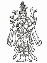 Shiva Coloring Pages Vishnu Drawing Colouring Hindu God Printable Gods Animated Sketch Print Drawings India Getcolorings Hinduism Getdrawings Goddesses Color sketch template