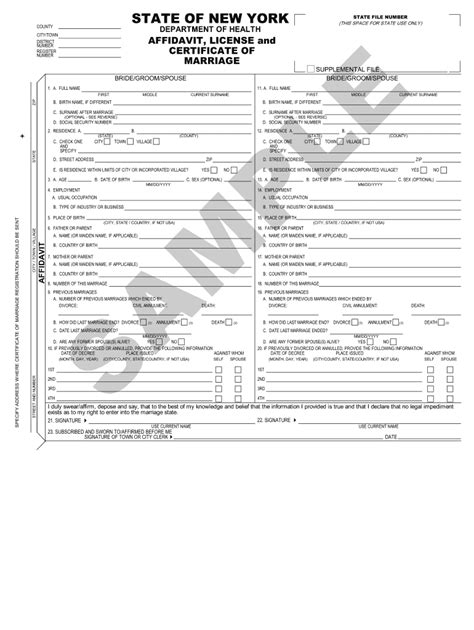 Marriage License Ny Fill Out And Sign Printable Pdf