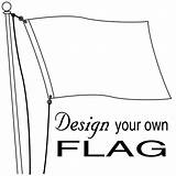 Flag Template Printable Clip Castle Blank Crafts Clipart sketch template