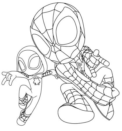 kids  funcom coloring page spidey   amazing friends ghost