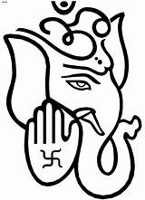 Ganesh Drawing Ganesha Clipart Drawings Outline Lord Simple Hindu Ganpati God Line Cliparts Sketch Symbol Clip Book Easy Sri Clipartbest sketch template