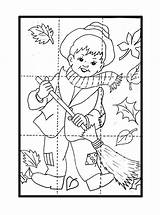 Para Pages Puzzles Dibujos Otoño Colorear Del Puzzle Rompecabezas Coloring Fall Imprimir Printable Niños El Preschool Las Año Estaciones Un sketch template