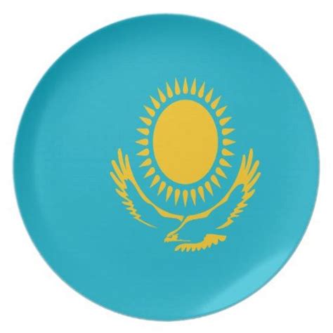 cost kazakhstan flag dinner plate personalized custom kazakhstan flag personalised
