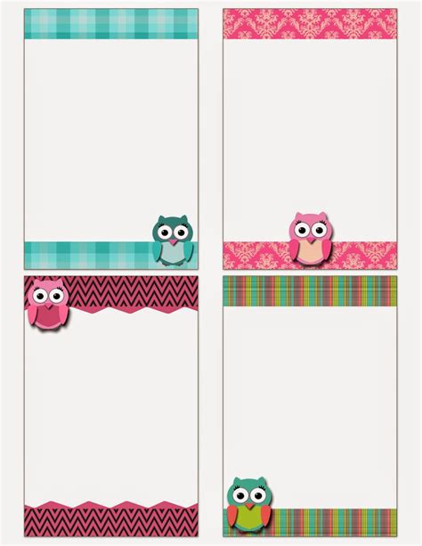 fashionable designs  printable owl notecards