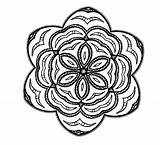 Coloring Pages Abstract Flower Wonderful Optical Illusion sketch template
