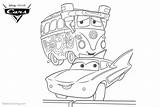 Coloring Fillmore Cars Pages Pixar Mcqueen Lighting Printable Kids sketch template