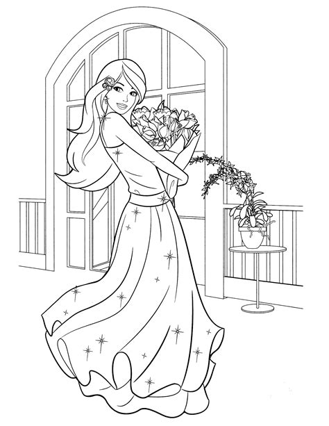 printable barbie coloring pages pinteres