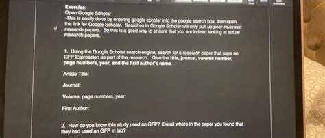 solved exercise open google scholar   easily   cheggcom