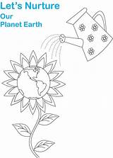 Coloring Earth Save Pages Kids Printable Nurture Lets Resources Popular sketch template
