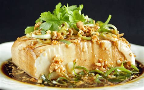 chinese steamed tofu vegan  green planet