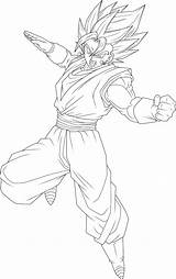 Vegetto Lineart Brusselthesaiyan Goku sketch template