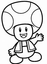 Toad Mario Coloring Sheet Pages Template Drawing sketch template