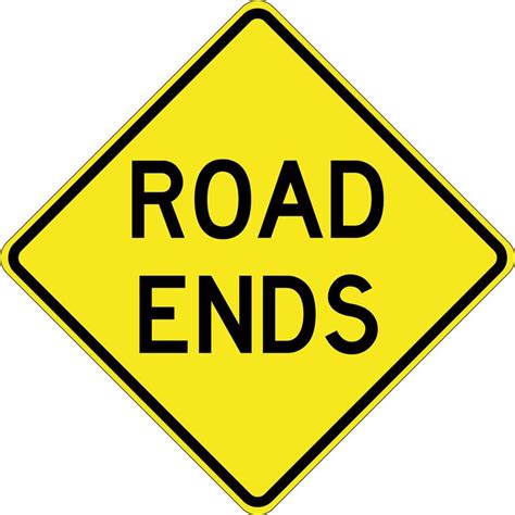 road ends sign