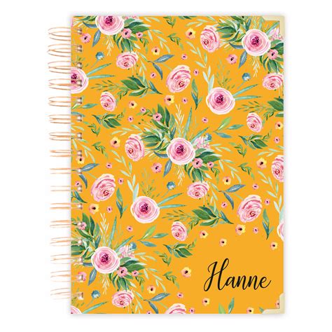 yellow floral notebook simply notebooks