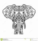 Elefante Zentangle Elefanten Stylized Elephants sketch template