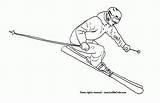 Ausmalen Skifahren Ski Malvorlagen sketch template
