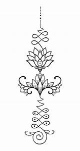 Unalome Lotus Symbolism Meaning Explained sketch template