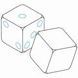 Dice Draw Drawing Step sketch template