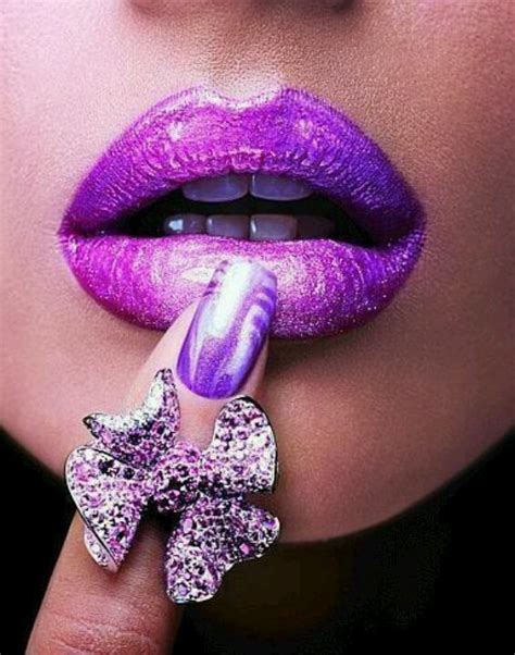 purple lips hair and makeup pinterest