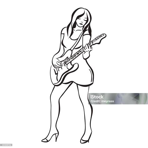 Guitar Girl Coloring Page My Xxx Hot Girl