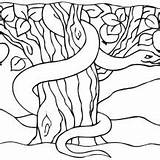 Forbidden Eden Garden Tree Serpent Coloring Netart Colouring Pages Fruit Colouri sketch template