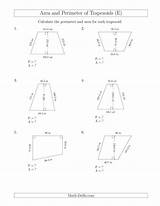 Perimeter Trapezoids Calculating Drills Trapezoid sketch template