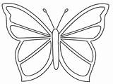 Butterfly Template Templates Beautiful Printable Pages Butterflies Pattern Simple Craft Shape Cutouts Colouring Crafts Kids Coloring Cute Chocolate Para Kelebek sketch template