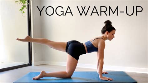 minute yoga warm  pre workout stretch flow youtube