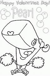 Spongebob Coloring Pages Valentine Library Clipart Popular sketch template