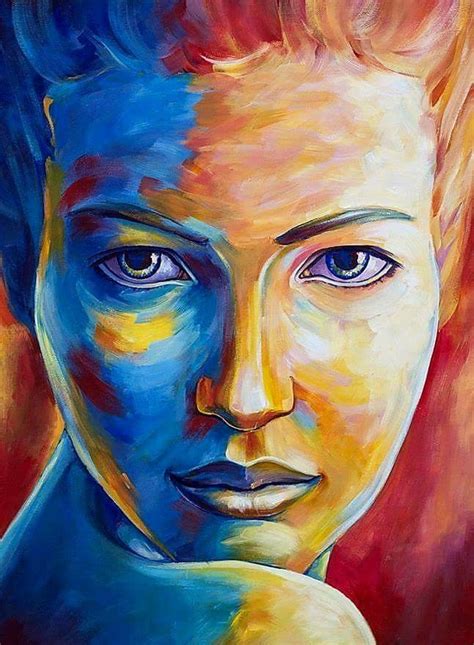 pin  luiz santos  leo acrylic portrait painting colorful