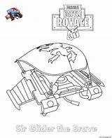 Fortnite Glider Coloring Pages Printable Brave Sir Info sketch template