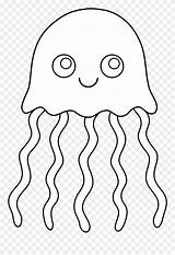 Jellyfish Colorable Pinclipart sketch template