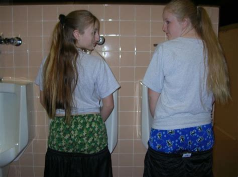 girl using a urinal porno photo