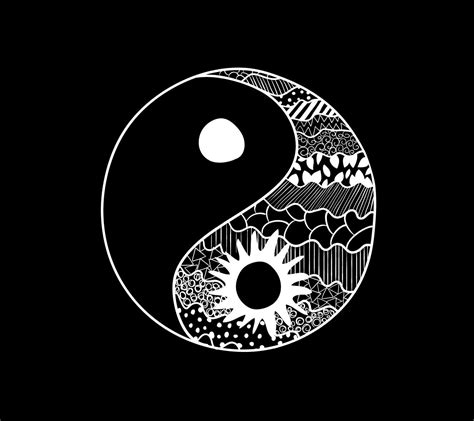 black  white yin  symbol