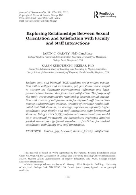 Pdf Exploring Relationships Between Sexual Orientation