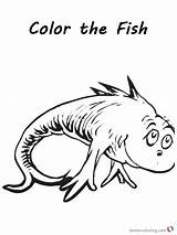 Fish Seuss Dr Coloring Two Pages Color Printable Bettercoloring sketch template