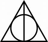 Potter Harry Deathly Hallows Symbols Symbol Triangle Svg La Tattoo Circle Sign Reliquias Muerte Des Logo Quidditch Symbole Catholic Morte sketch template