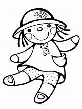 Coloring Pages Doll Dolls Toys Printable Drawing Girls Bear Colouring Color Kids Print Girl Cute Ragdoll Template Lol Visit Choose sketch template