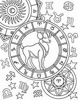 Aries Zodiac Sternzeichen Zodiaco Signos Steinbock Ausmalbilder Zodiaku Znaki Segni Widder Mandala Mandalas Signo Astrology Zodiacali Capricorn Adults Imprimir Ariete sketch template