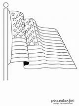 Flag Coloring Usa Getcolorings Waving Staggering sketch template