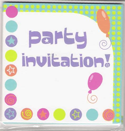 party invitations excel  formats