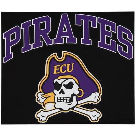 east carolina pirates    arched logo decal