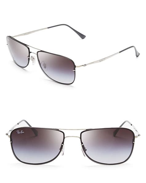 Ray Ban Titanium Aviator Sunglasses In Gray For Men Sandblast Titanium