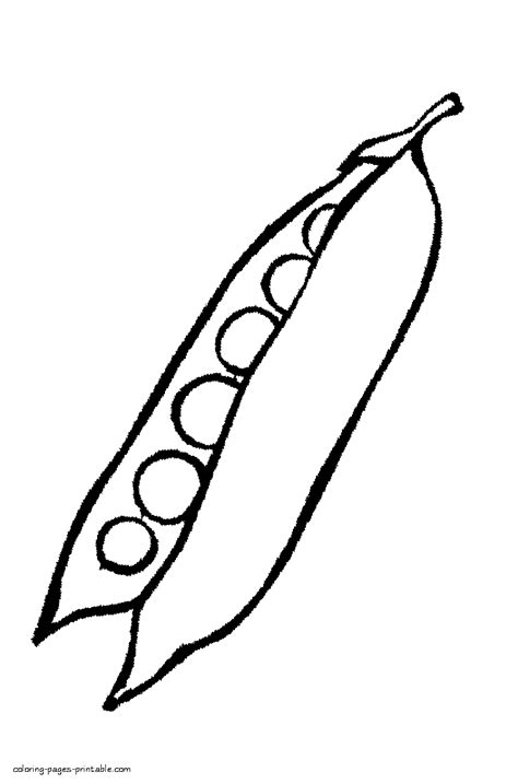 simple vegetables coloring pages   peas coloring pages