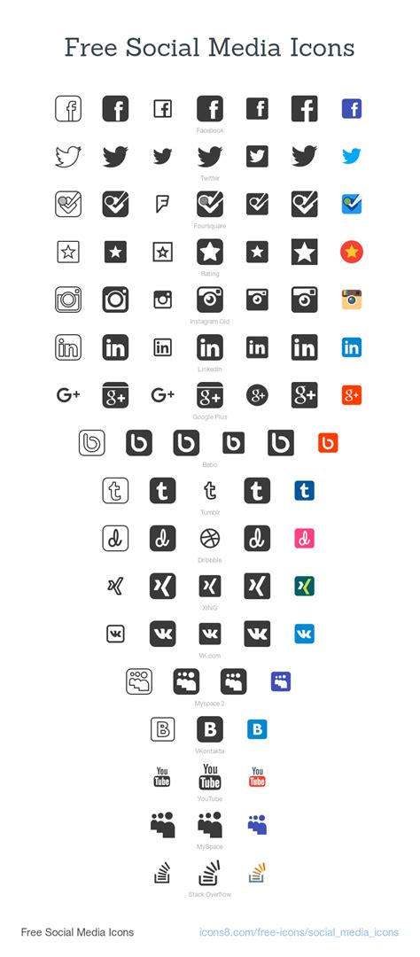 Social Media Free Icon Pack At Icons8