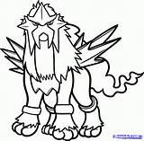 Pokemon Legendary Coloring Pages Drawing Draw Entei Lugia Outline Tattoo Color Step Easy Designs Dog Xerneas Clipart Stencil Dragoart Characters sketch template