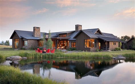 timber frame ranch retreat boasts timeless appeal  big sky country exterior cladding